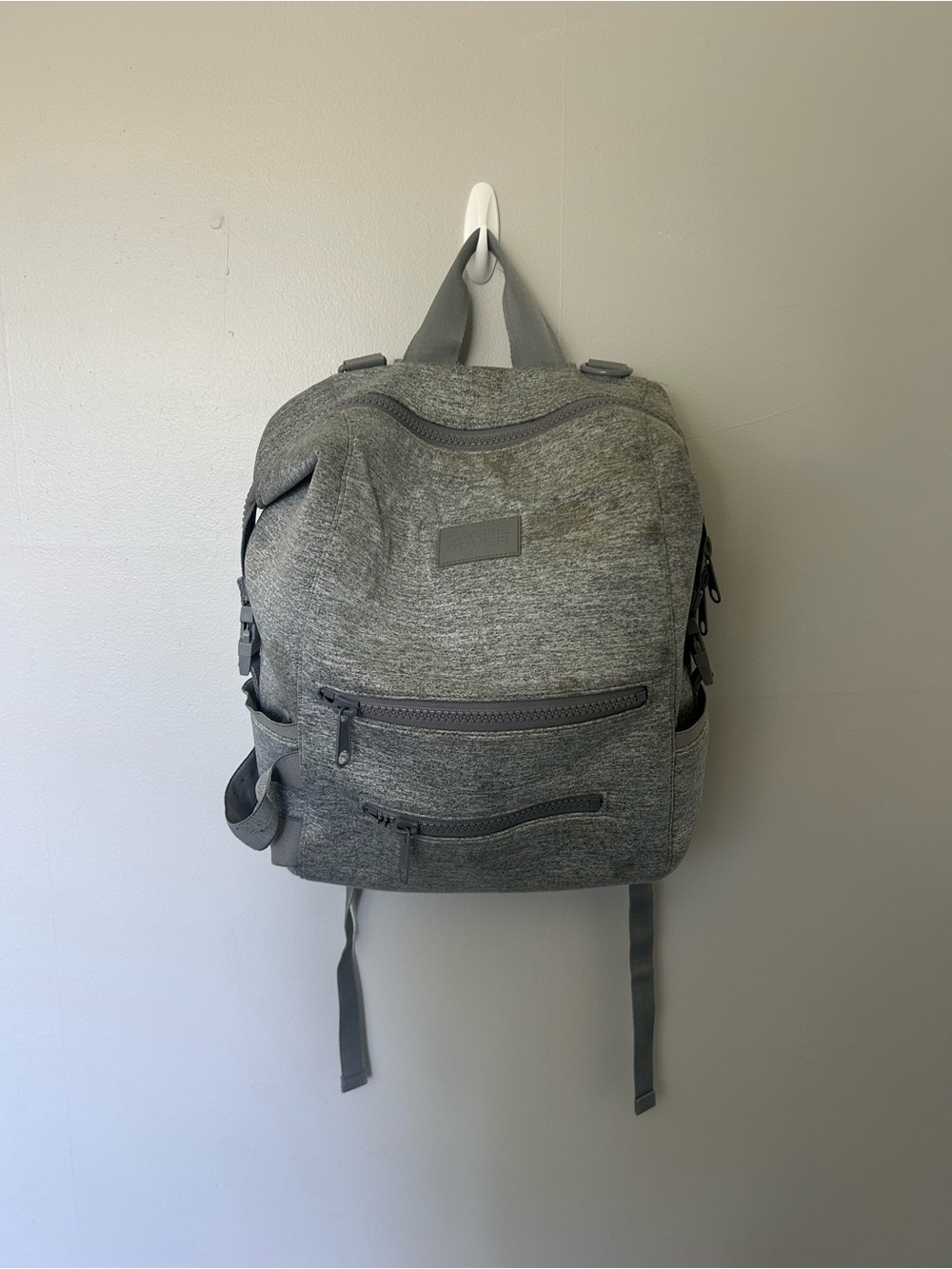 Dagne Dover Heather Gray Baby Bag Backpack size large.